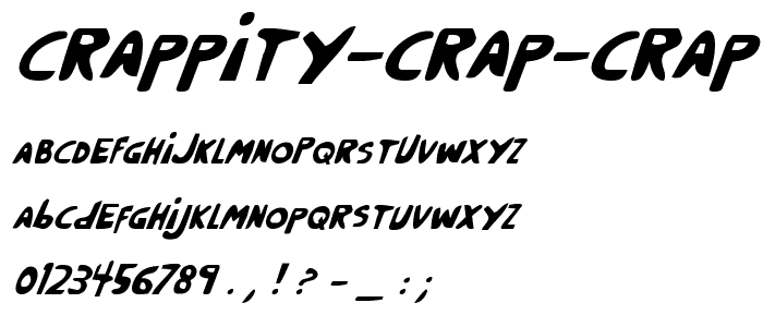 Crappity-Crap-Crap CondItal font